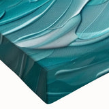 Textured Abstract Coastal Wall Art – Ocean Waves Blue Seaside Print