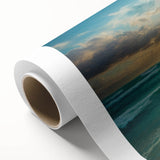 Beach-Themed Art – Sunlit Ocean Waves Coastal Wall Art for Nautical Décor