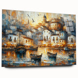 Seaside Village Coastal Wall Art – Nautical Decor for Home Interiors