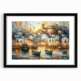 Seaside Village Coastal Wall Art – Nautical Decor for Home Interiors