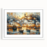 Seaside Village Coastal Wall Art – Nautical Decor for Home Interiors