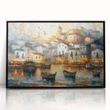 Seaside Village Coastal Wall Art – Nautical Decor for Home Interiors