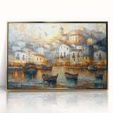 Seaside Village Coastal Wall Art – Nautical Decor for Home Interiors