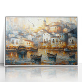 Seaside Village Coastal Wall Art – Nautical Decor for Home Interiors