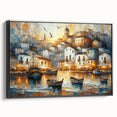 Seaside Village Coastal Wall Art – Nautical Decor for Home Interiors