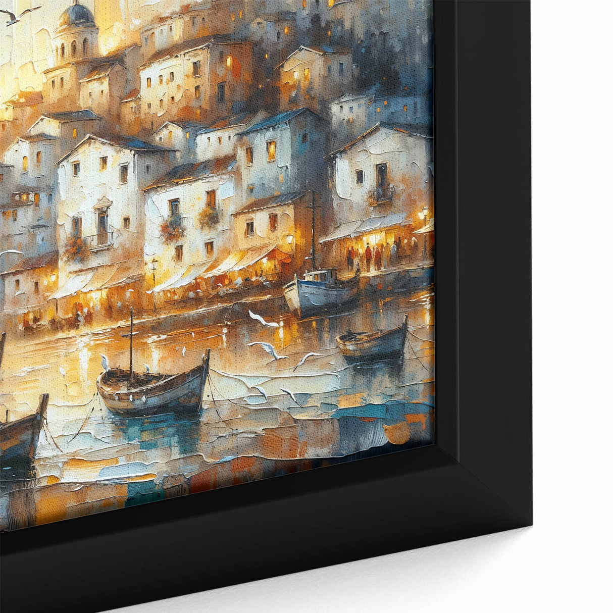 Seaside Village Coastal Wall Art – Nautical Decor for Home Interiors