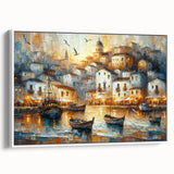 Seaside Village Coastal Wall Art – Nautical Decor for Home Interiors