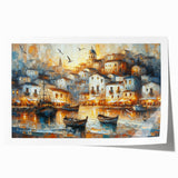 Seaside Village Coastal Wall Art – Nautical Decor for Home Interiors