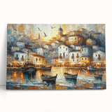 Seaside Village Coastal Wall Art – Nautical Decor for Home Interiors