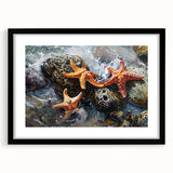 Coastal Wall Art – Starfish Ocean Art Prints for Nautical Home Decor