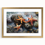 Coastal Wall Art – Starfish Ocean Art Prints for Nautical Home Decor