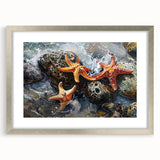Coastal Wall Art – Starfish Ocean Art Prints for Nautical Home Decor
