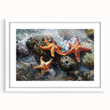 Coastal Wall Art – Starfish Ocean Art Prints for Nautical Home Decor