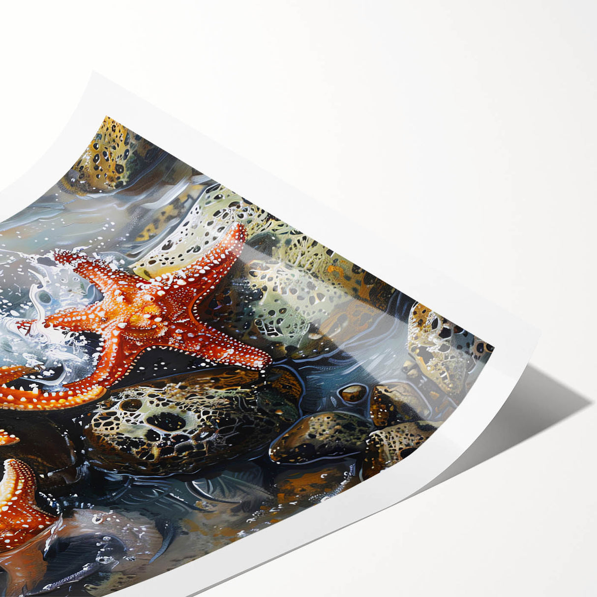 Coastal Wall Art – Starfish Ocean Art Prints for Nautical Home Decor