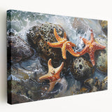 Coastal Wall Art – Starfish Ocean Art Prints for Nautical Home Decor