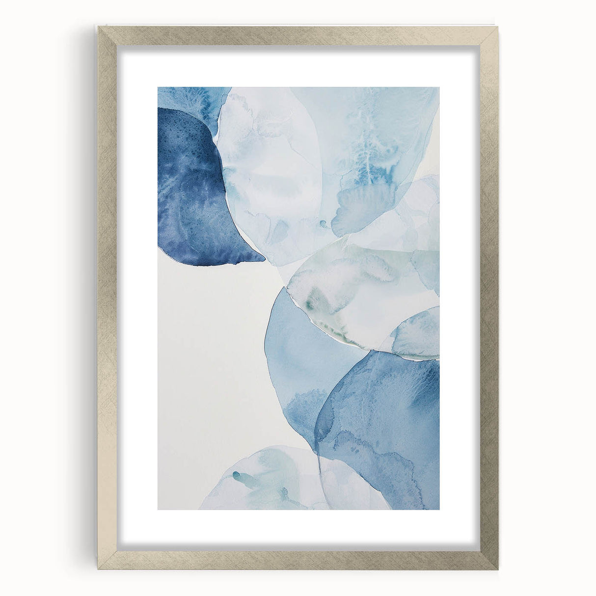 Abstract Blue Watercolor Coastal Wall Art - Ocean-Inspired Decor Print