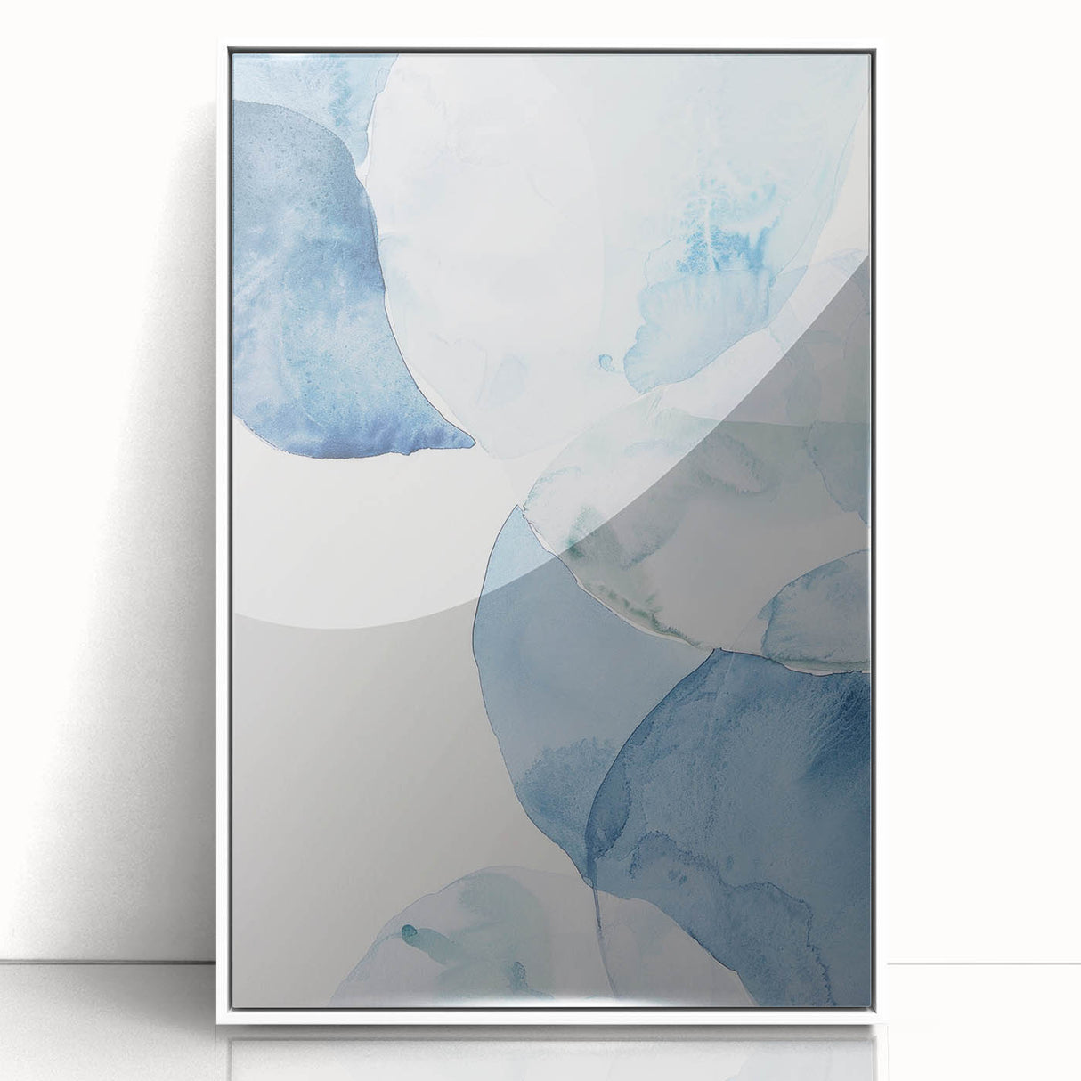 Abstract Blue Watercolor Coastal Wall Art - Ocean-Inspired Decor Print