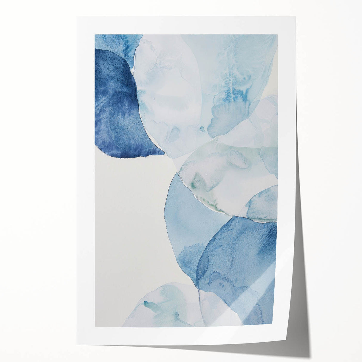 Abstract Blue Watercolor Coastal Wall Art - Ocean-Inspired Decor Print