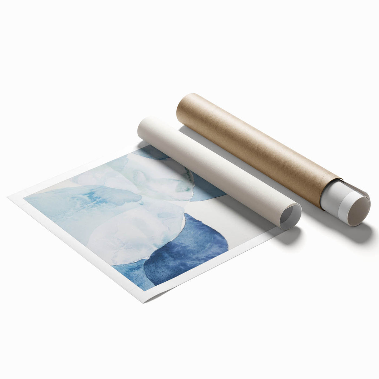 Abstract Blue Watercolor Coastal Wall Art - Ocean-Inspired Decor Print