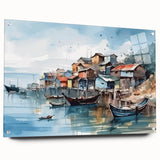 Seaside Artwork – Coastal Village Nautical Decor for Beach-Themed Homes
