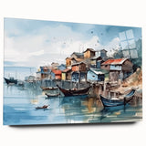 Seaside Artwork – Coastal Village Nautical Decor for Beach-Themed Homes