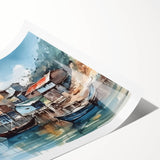 Seaside Artwork – Coastal Village Nautical Decor for Beach-Themed Homes