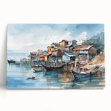 Seaside Artwork – Coastal Village Nautical Decor for Beach-Themed Homes