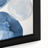 Abstract Blue Watercolor Circles Coastal Wall Art - Nautical Decor Print