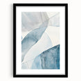 Abstract Blue and Gray Coastal Wall Art - Modern Nautical Decor Print