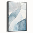 Abstract Blue and Gray Coastal Wall Art - Modern Nautical Decor Print