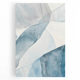 Abstract Blue and Gray Coastal Wall Art - Modern Nautical Decor Print