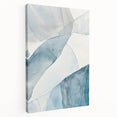 Abstract Blue and Gray Coastal Wall Art - Modern Nautical Decor Print
