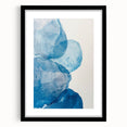 Abstract Blue Watercolor Circles Coastal Wall Art - Beach Decor Print