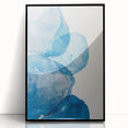 Abstract Blue Watercolor Circles Coastal Wall Art - Beach Decor Print