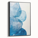 Abstract Blue Watercolor Circles Coastal Wall Art - Beach Decor Print