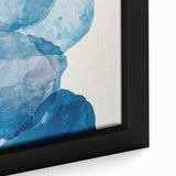 Abstract Blue Watercolor Circles Coastal Wall Art - Beach Decor Print