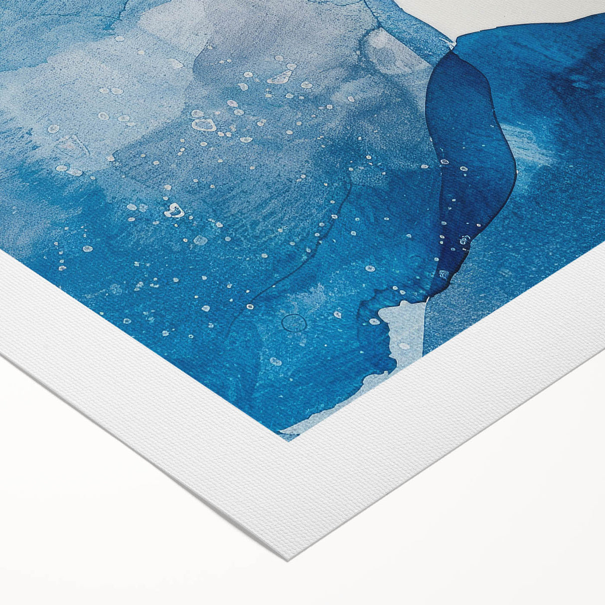 Abstract Blue Watercolor Circles Coastal Wall Art - Beach Decor Print