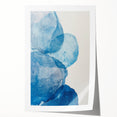 Abstract Blue Watercolor Circles Coastal Wall Art - Beach Decor Print