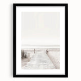 Minimalist Beach Boardwalk Coastal Wall Art - Seaside Nautical Decor