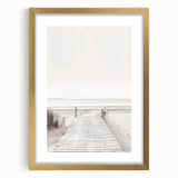 Minimalist Beach Boardwalk Coastal Wall Art - Seaside Nautical Decor