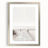 Minimalist Beach Boardwalk Coastal Wall Art - Seaside Nautical Decor