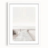 Minimalist Beach Boardwalk Coastal Wall Art - Seaside Nautical Decor