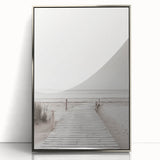 Minimalist Beach Boardwalk Coastal Wall Art - Seaside Nautical Decor