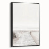Minimalist Beach Boardwalk Coastal Wall Art - Seaside Nautical Decor