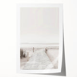 Minimalist Beach Boardwalk Coastal Wall Art - Seaside Nautical Decor