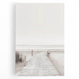 Minimalist Beach Boardwalk Coastal Wall Art - Seaside Nautical Decor