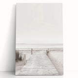 Minimalist Beach Boardwalk Coastal Wall Art - Seaside Nautical Decor