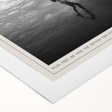 Monochrome Underwater Diver Coastal Wall Art - Magazine Style Print