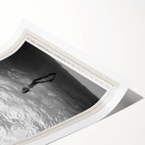 Monochrome Underwater Diver Coastal Wall Art - Magazine Style Print