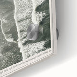 Magazine Style Coastal Waves Wall Art - Vintage Aerial Ocean Print